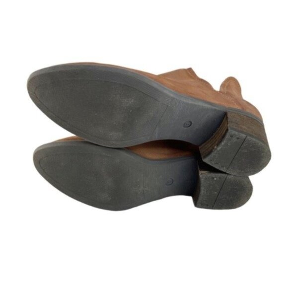 Blondo Waterproof Nubuck Heeled Ankle Booties Victoria in Cognac - Picture 10 of 10